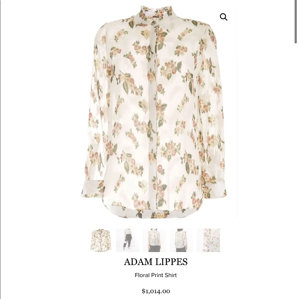 ADAM LIPPES Floral Print Shirt